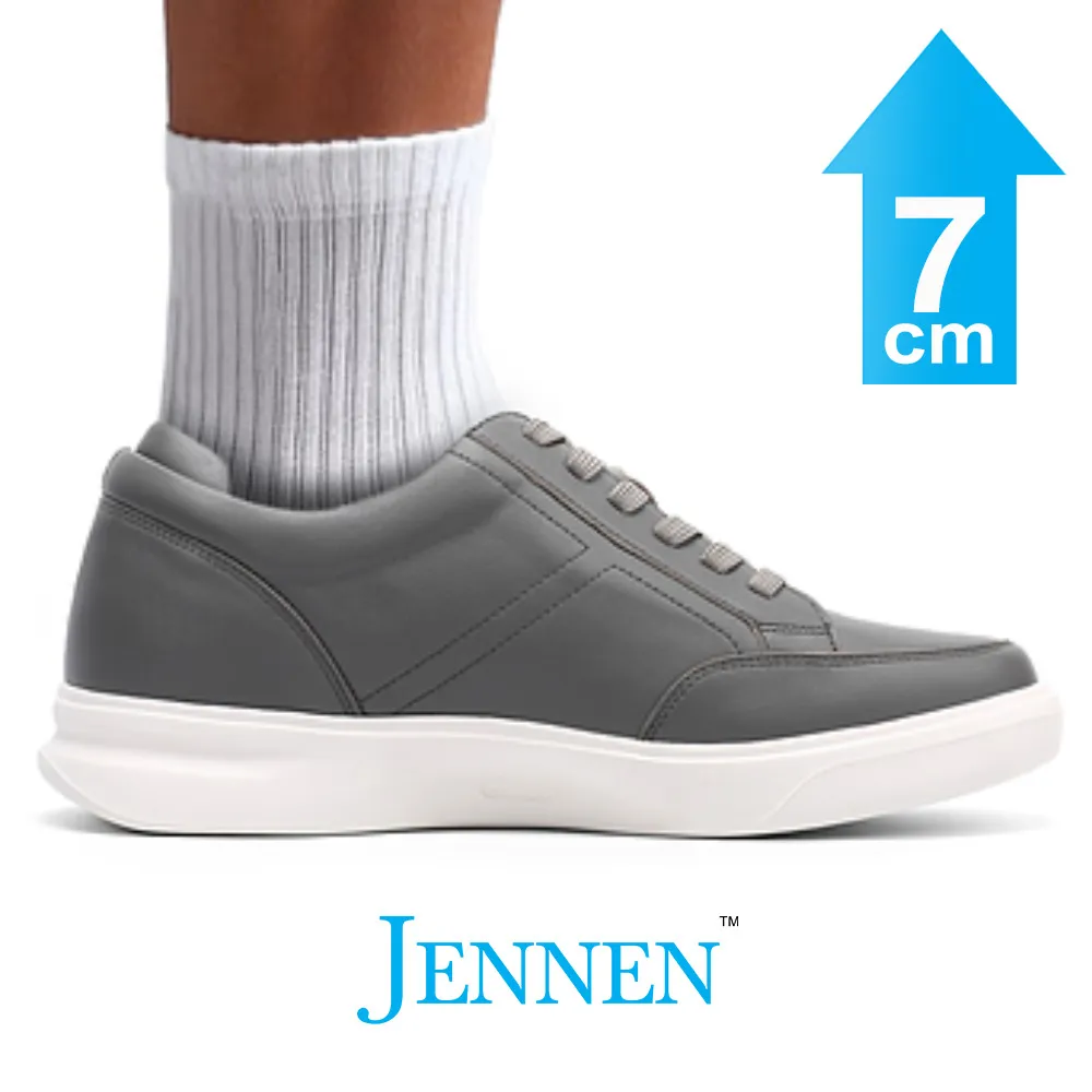 Mr. Federer 7cm | 2.8 inches Dark Grey Height Increasing Casual Shoes