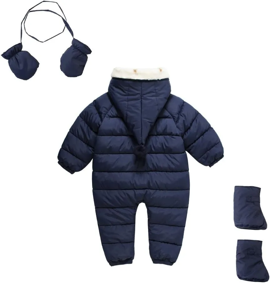 Mud Kingdom One Piece Jumpsuit Baby Boys Girls Snowsuit Romper All in One 0-24 Months Winter