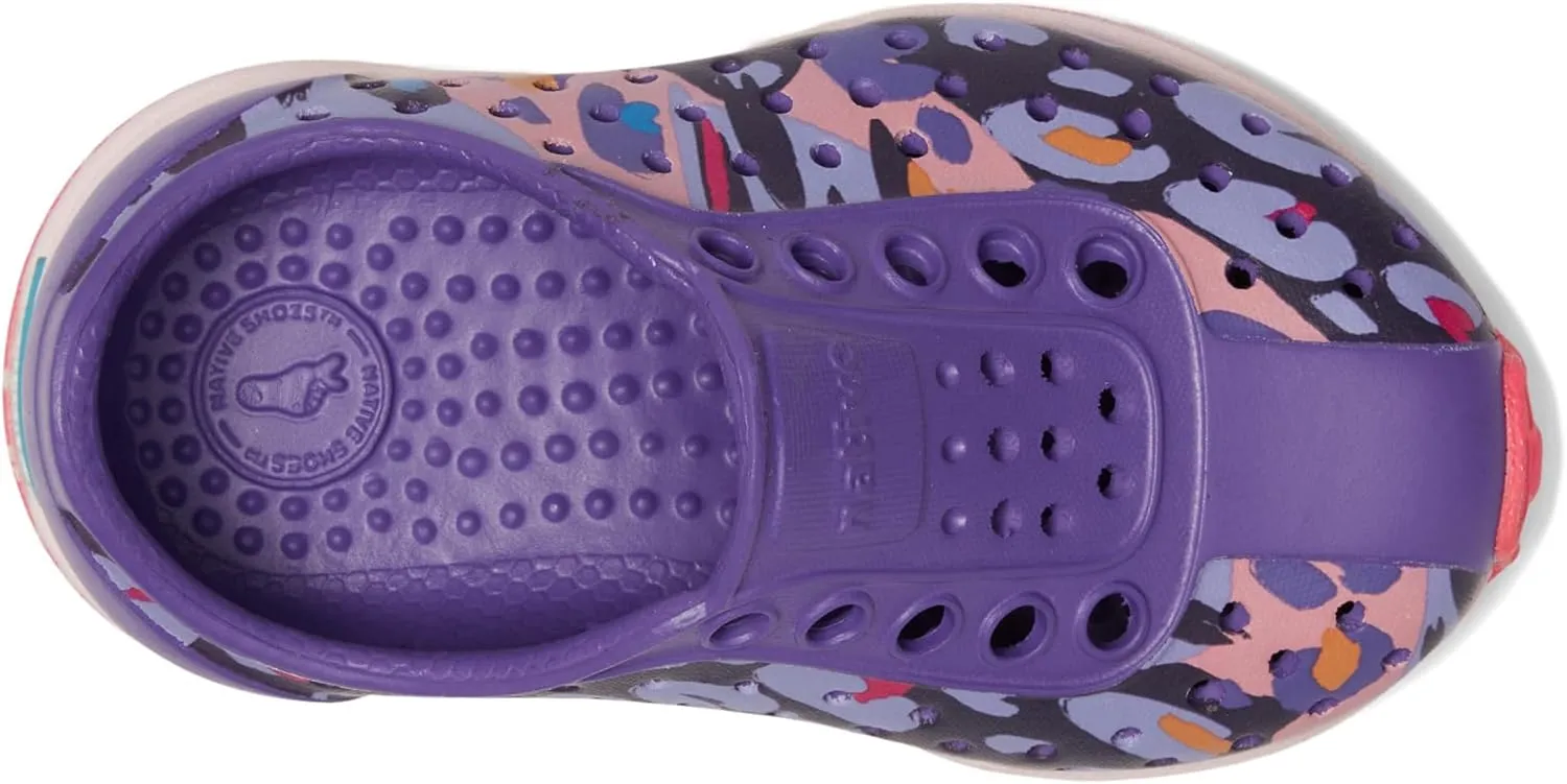 Native Shoes Kids Unisex Robbie Sugarlite Print Kids Slip-On Shoes (Little Kid)  Perforated  Synthetic Upper