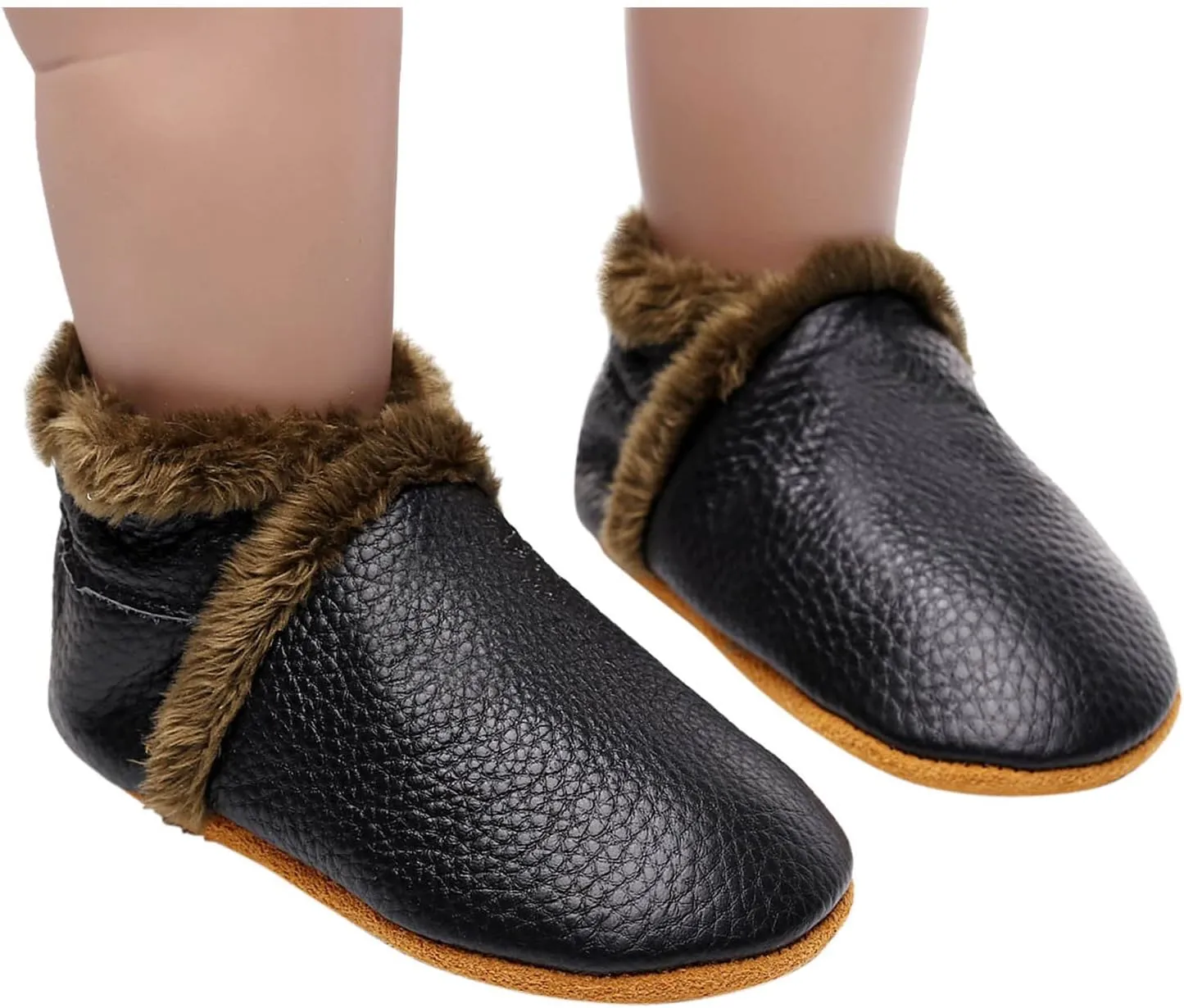 Newborn Baby Boys Girls Booties Non Skid Soft Sole Infant Toddler Warm Winter House Slipper Crib Shoes 0-18 Months