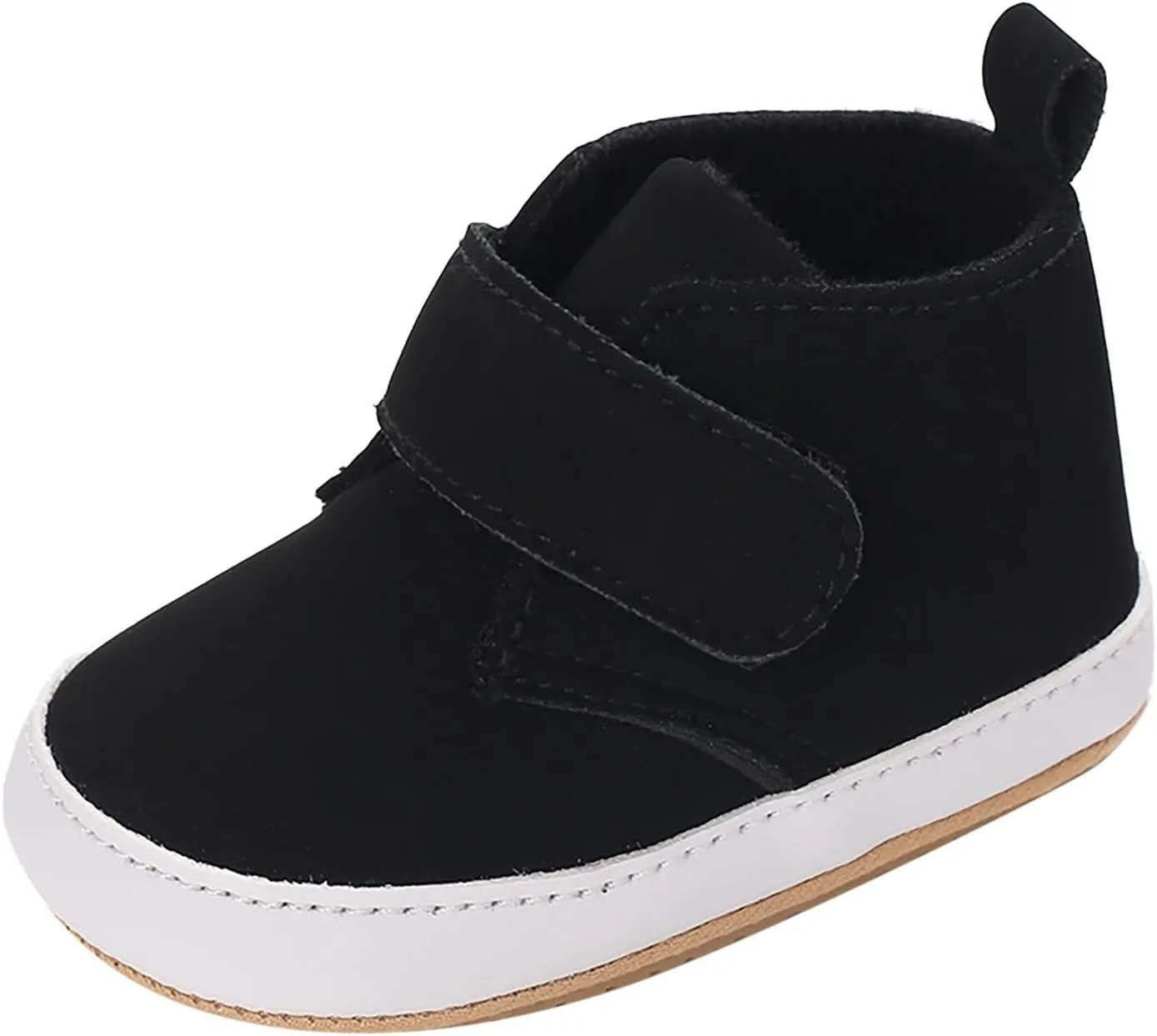 Newborn Baby Boys Girls Prewalker Shoes Soft Rubber Sole Infant Sneakers Fashion High-Top Non-Slip Walking Shoes