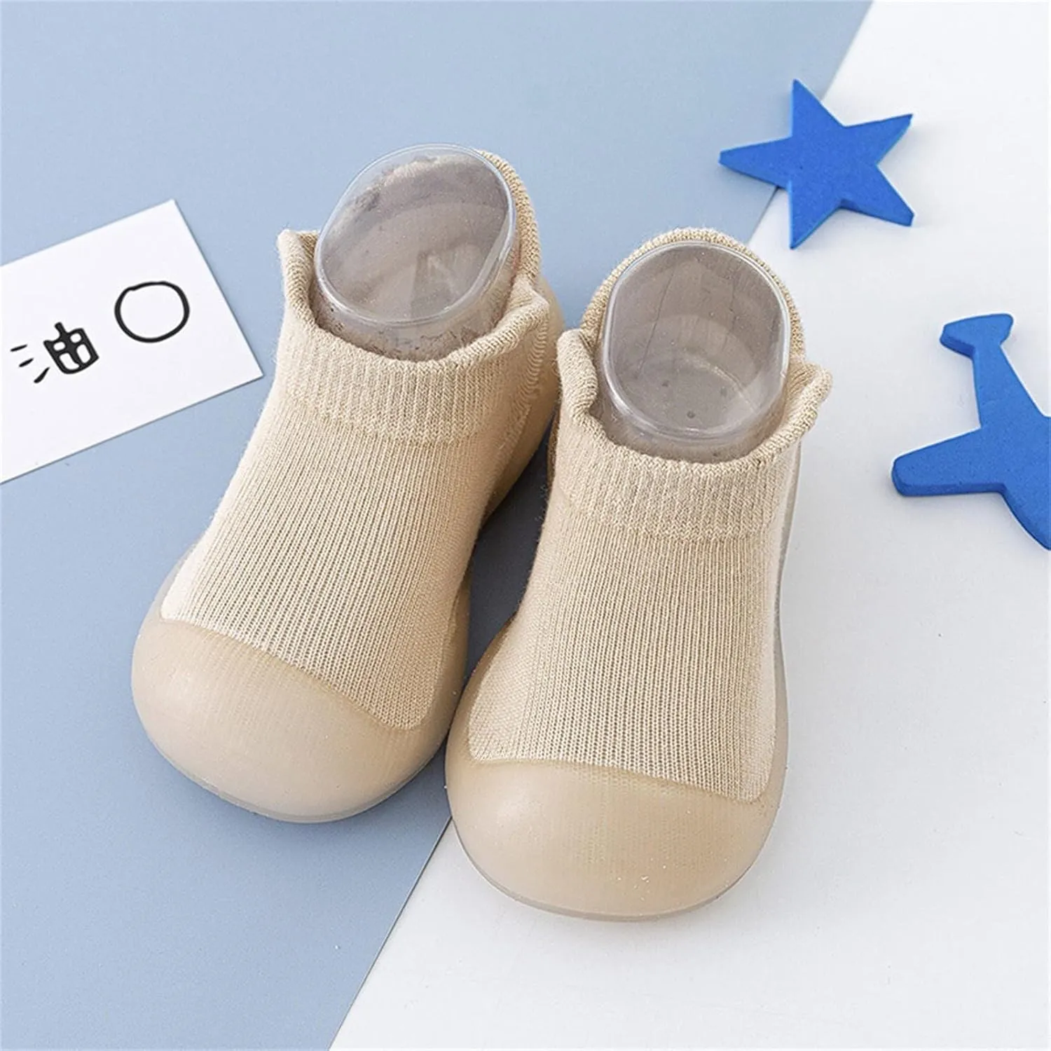 Newborn Baby Boys Girls Sock Shoes Solid Ruffled Soft Soles First Walkers Anti-slip Shoes