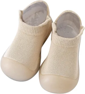 Newborn Baby Boys Girls Sock Shoes Solid Ruffled Soft Soles First Walkers Anti-slip Shoes