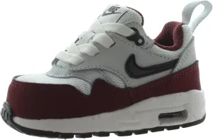 Nike Air Max 1 EasyOn Baby/Toddler Shoes (DZ3309-111, White/Dark Team Red Heather/Pure Platinum)
