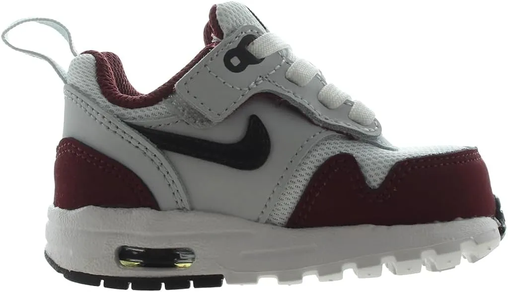 Nike Air Max 1 EasyOn Baby/Toddler Shoes (DZ3309-111, White/Dark Team Red Heather/Pure Platinum)