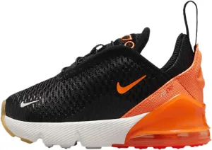 Nike Air Max 270 Baby/Toddler Shoes (DD1646-037, Black/Bright Crimson/Phantom/Total Orange) Size 10