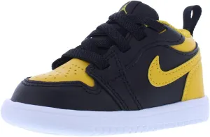 NIKE Jordan 1 Low Alt Baby/Toddler Shoes (DR9747-072, Black/White/Yellow Ochre) Size 10