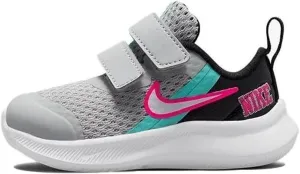 Nike Star Runner 3 Infant/Toddler Sneakers, Grey Fog/White-Black, 3 M US