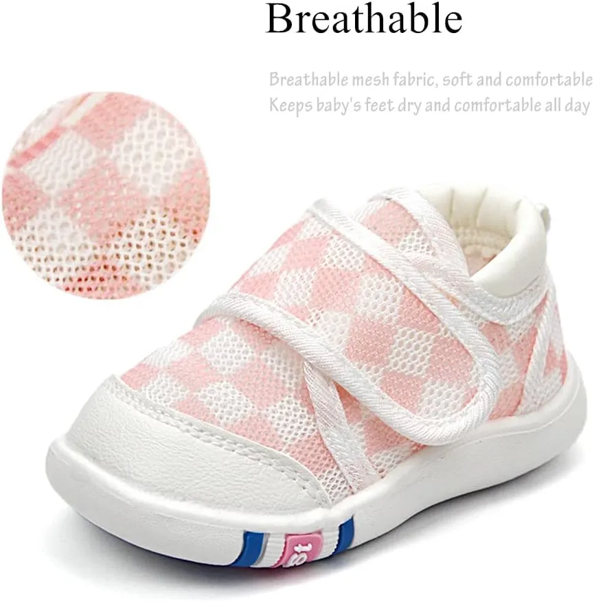 OAISNIT Baby Boys Girls Shoes Lightweight Sneakers Breathable Toddler Tennis Shoes Anti-Slip Baby First Walkers