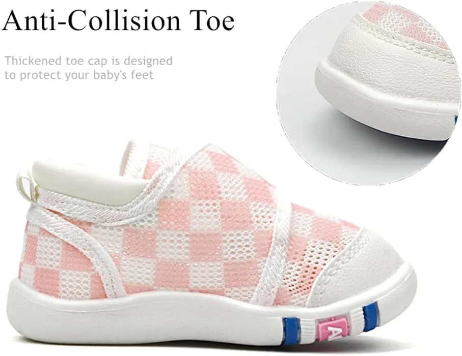 OAISNIT Baby Boys Girls Shoes Lightweight Sneakers Breathable Toddler Tennis Shoes Anti-Slip Baby First Walkers