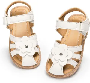 ohsofy Girls Sandals Closed Toe Flower Summer Outdoor Beach Dress Shoes (Toddler/Little Kid)