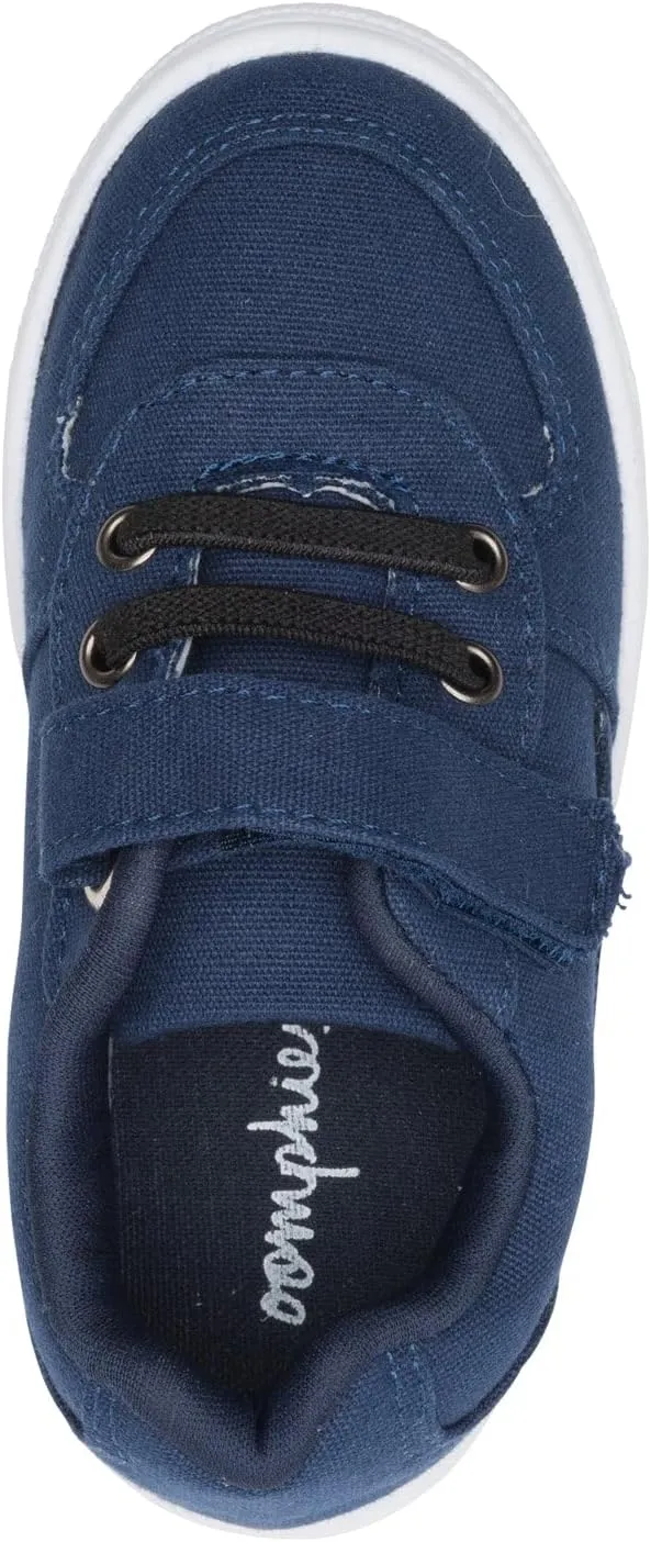 Oomphies Ethan Boys Low-Top Sneakers  Canvas Upper, Hook & Loop Closure, Cushioned Footbed & Durable Rubber Sole