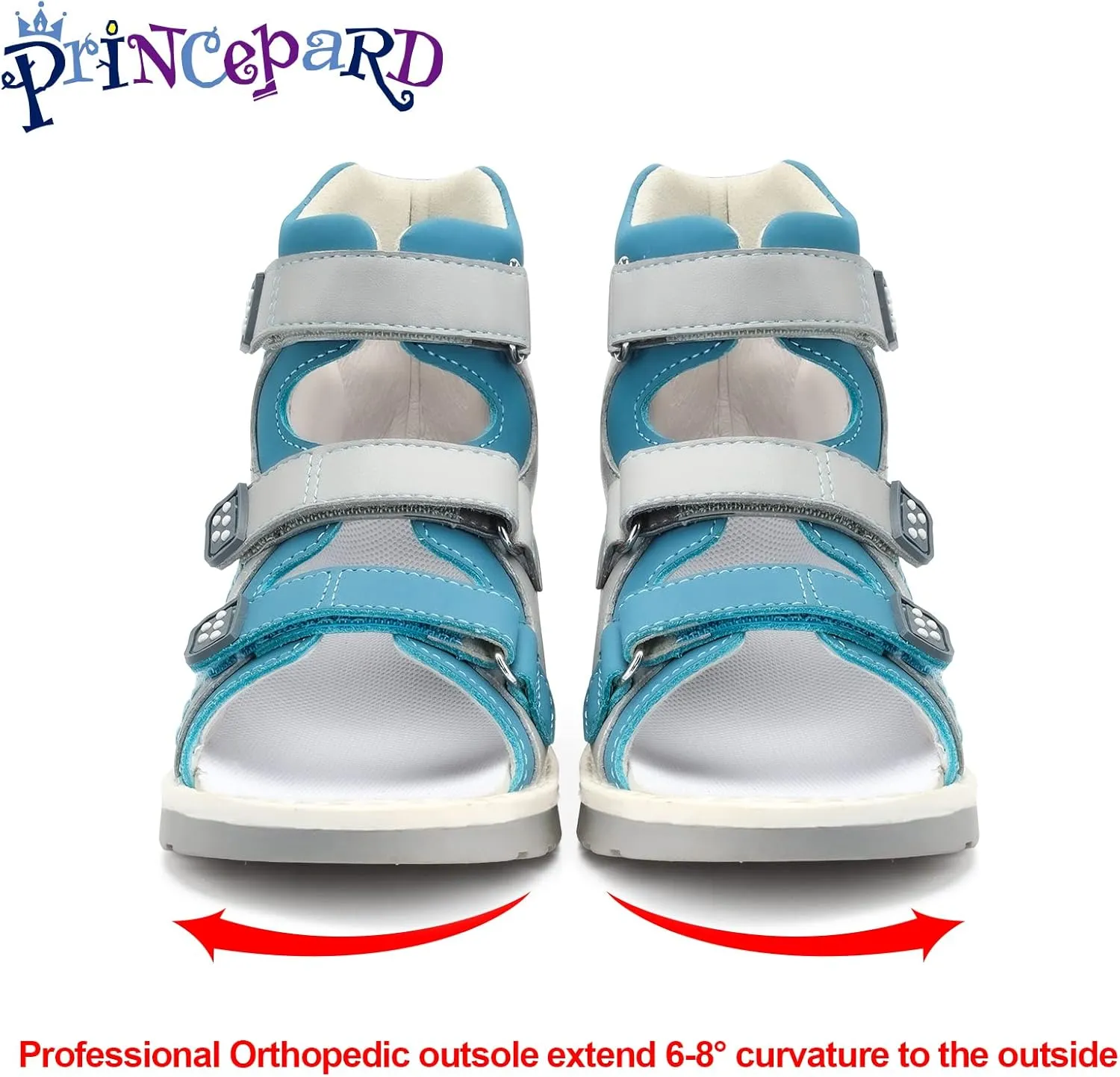 Orthopedic Corrective Sandals for Kids,Children Summer High Top Shoes for Girls and Boys with Arch and Ankle Support,Anti-slip Flat Soles