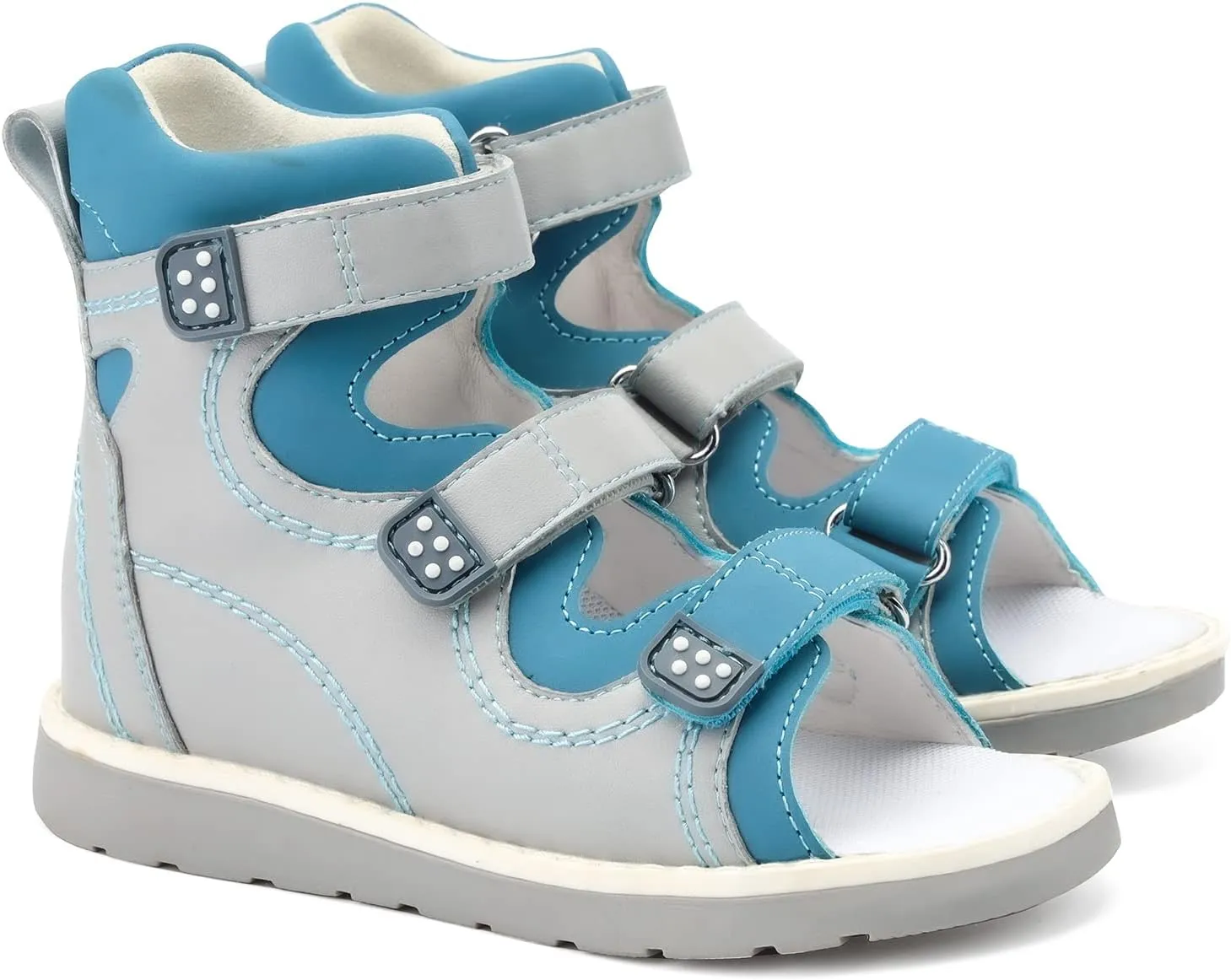 Orthopedic Corrective Sandals for Kids,Children Summer High Top Shoes for Girls and Boys with Arch and Ankle Support,Anti-slip Flat Soles