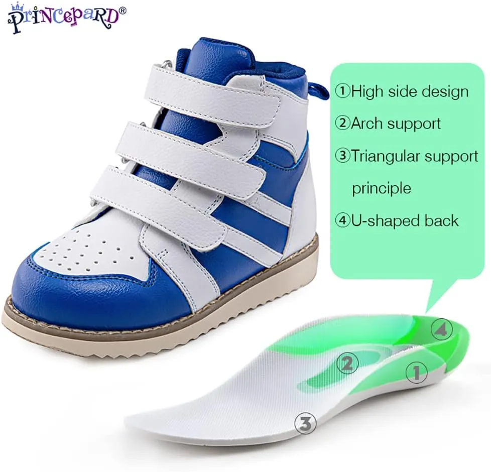 Orthopedic Shoes for Kids and Toddlers,High Back Corrective Sneakers with Ankle and Arch Support for Boys and Girls Flat Foot