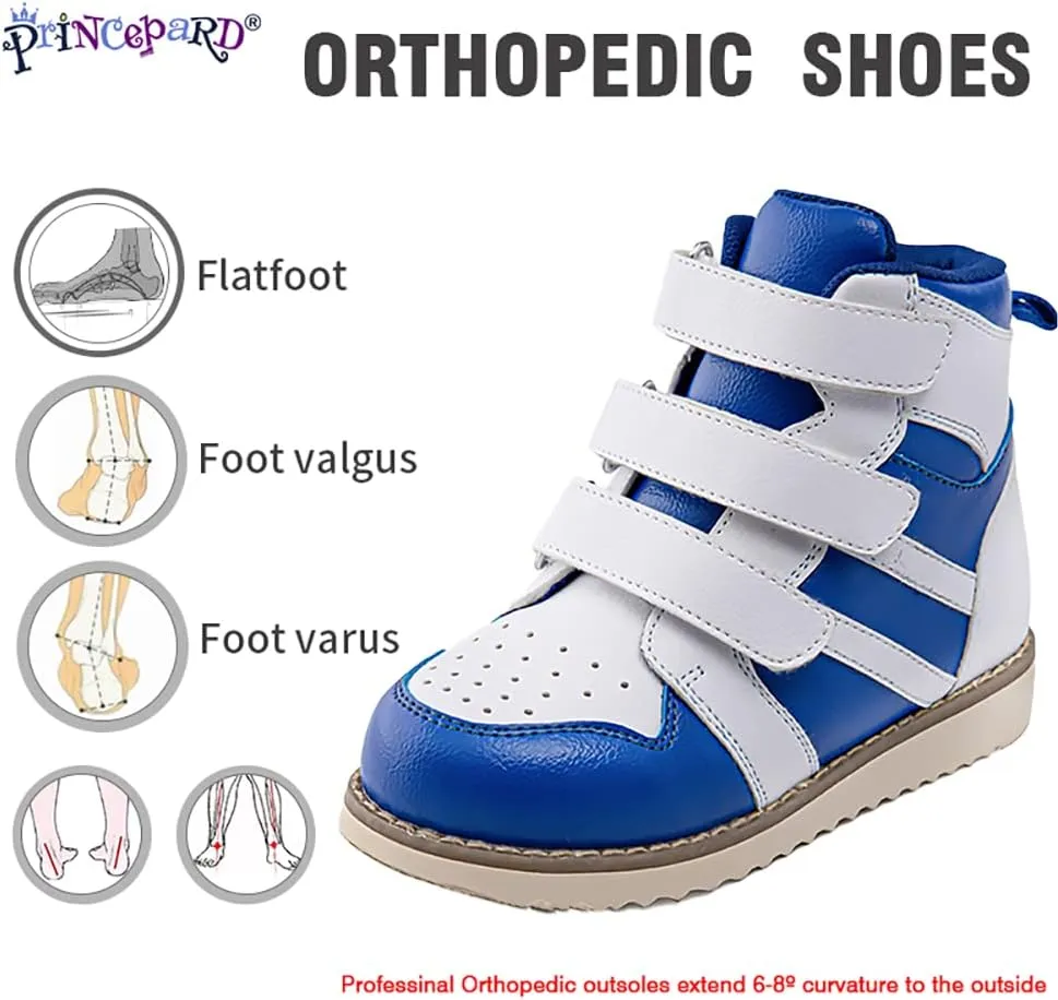 Orthopedic Shoes for Kids and Toddlers,High Back Corrective Sneakers with Ankle and Arch Support for Boys and Girls Flat Foot