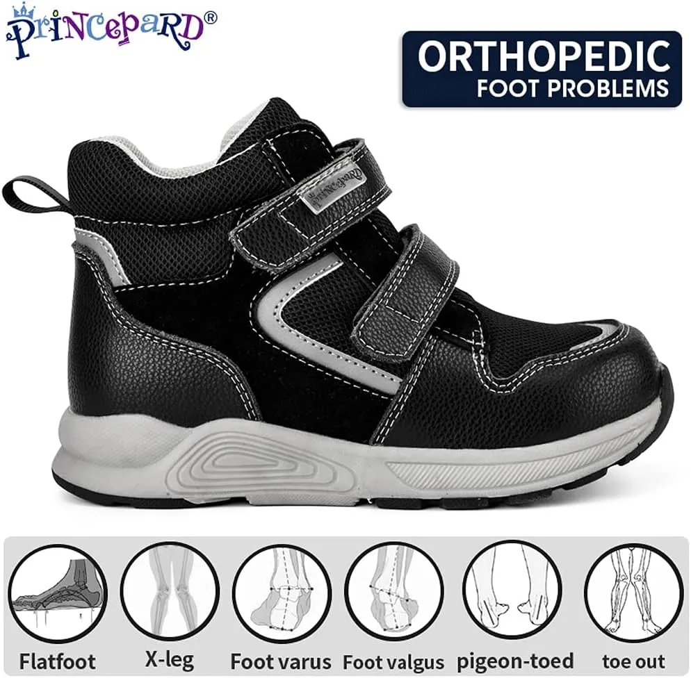 Orthopedic Shoes for Toddlers and Kids,High-top Corrective Sneakers for Boys and Girls with Arch and Ankle Support,Non-Slip Soles