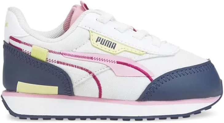 PUMA Baby Girl's Future Rider Twofold AC (Toddler) Puma White/Dark Denim/Prism Pink 5 Toddler M