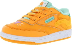 Reebok Club C Infant/Toddler Shoes Size 5, Color: Maximum Orange/Hazard Orange/Semi-Future Teal