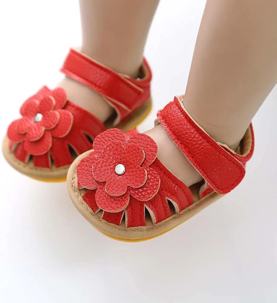 Rubber Walking Non-Slip Flat Baby Flower Boys Sandals Sole Shoes Girls Soft Baby Shoes Water Shoe Toddler Girl