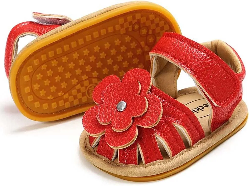 Rubber Walking Non-Slip Flat Baby Flower Boys Sandals Sole Shoes Girls Soft Baby Shoes Water Shoe Toddler Girl