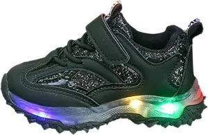 Running Shoes Toddler Boy Girl Led Luminous Fashion Sneakers Little Kids Solid Breathable Non-Slip Sport Shoes