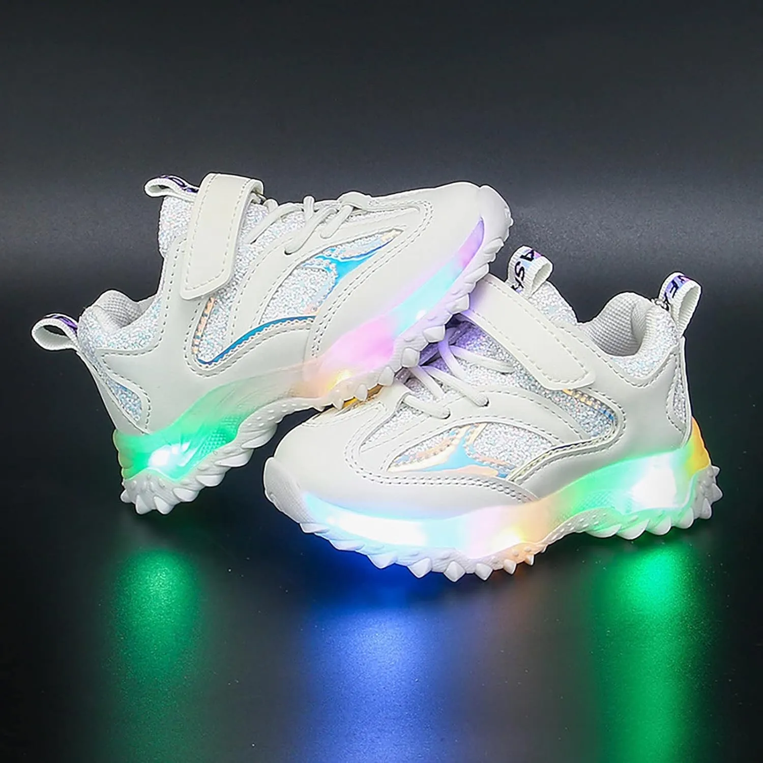 Running Shoes Toddler Boy Girl Led Luminous Fashion Sneakers Little Kids Solid Breathable Non-Slip Sport Shoes