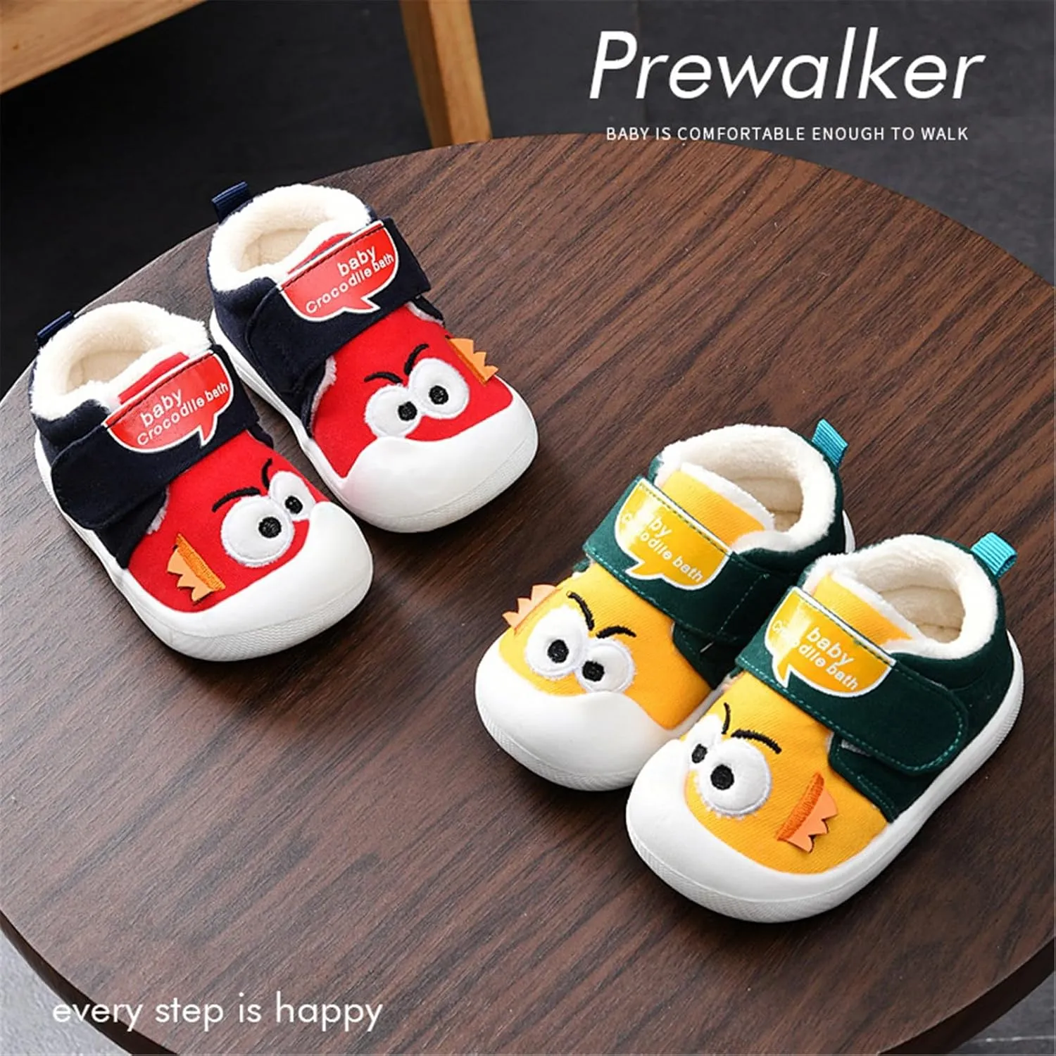 Saucy Boys Shoes Toddler Baby Boy Girl Sneakers Fall and Winter Soft Sole Non Slip Padded Cotton Shoes Kids Shoes