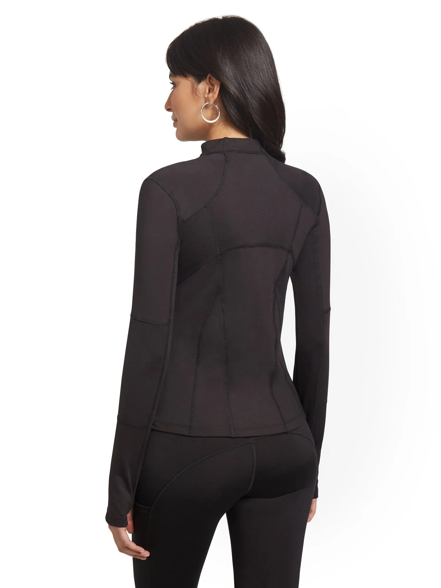 Seamed Zip-Up Jacket