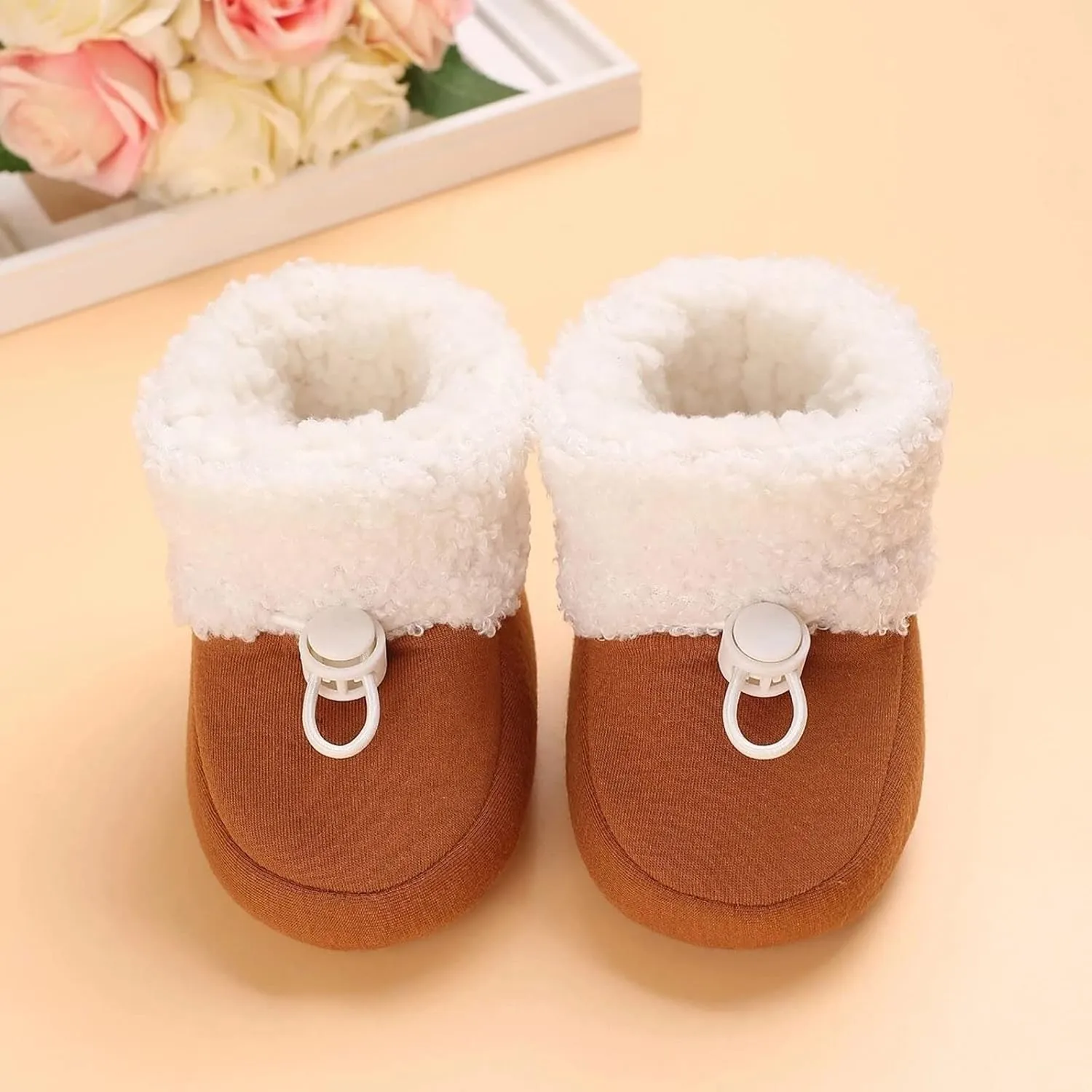 sfdgfhyf 0 to 18 Months Soft Sole Boots for Toddler Fashion Colorful Little Girls Winter Warm Kids Baby Knitted Pre Boots