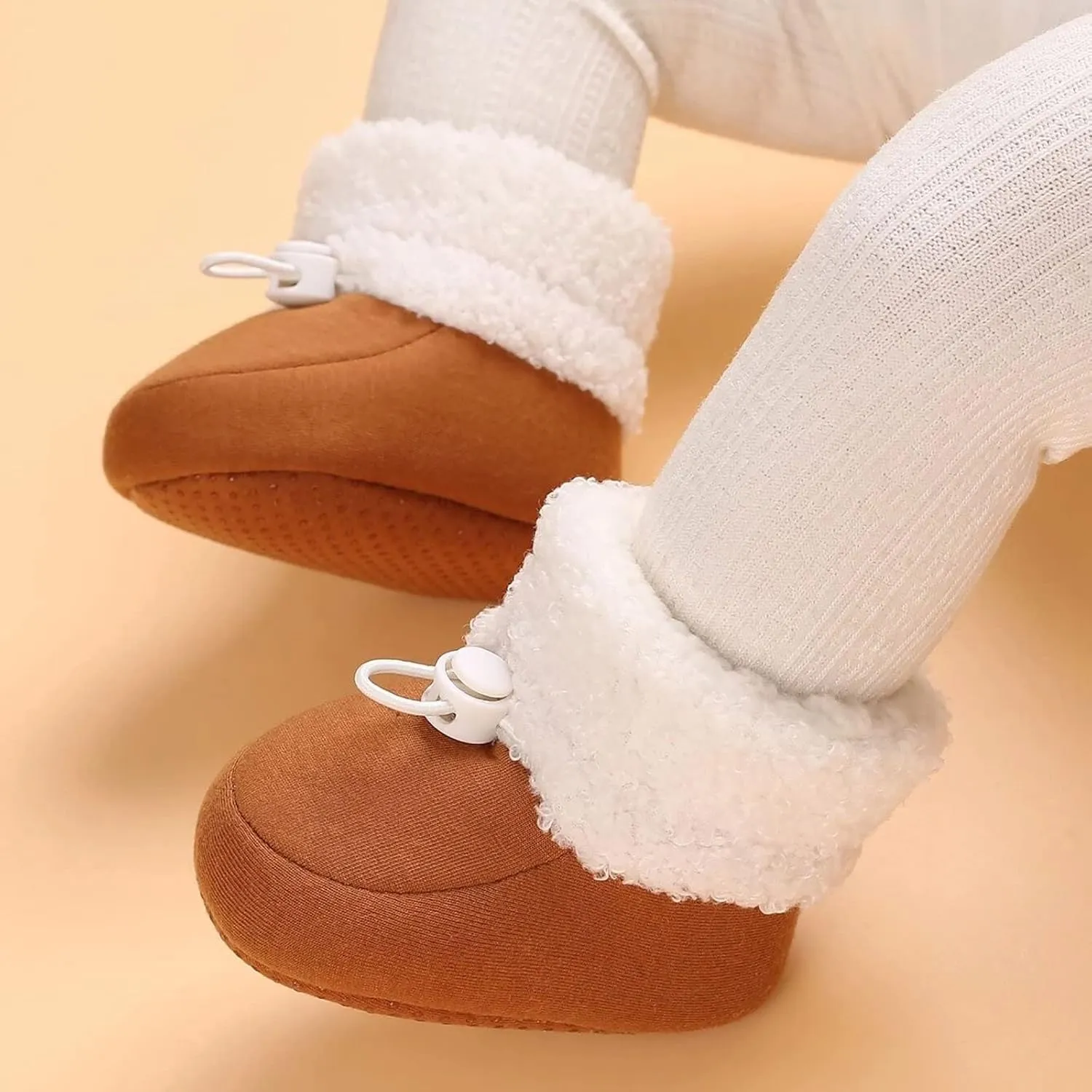 sfdgfhyf 0 to 18 Months Soft Sole Boots for Toddler Fashion Colorful Little Girls Winter Warm Kids Baby Knitted Pre Boots