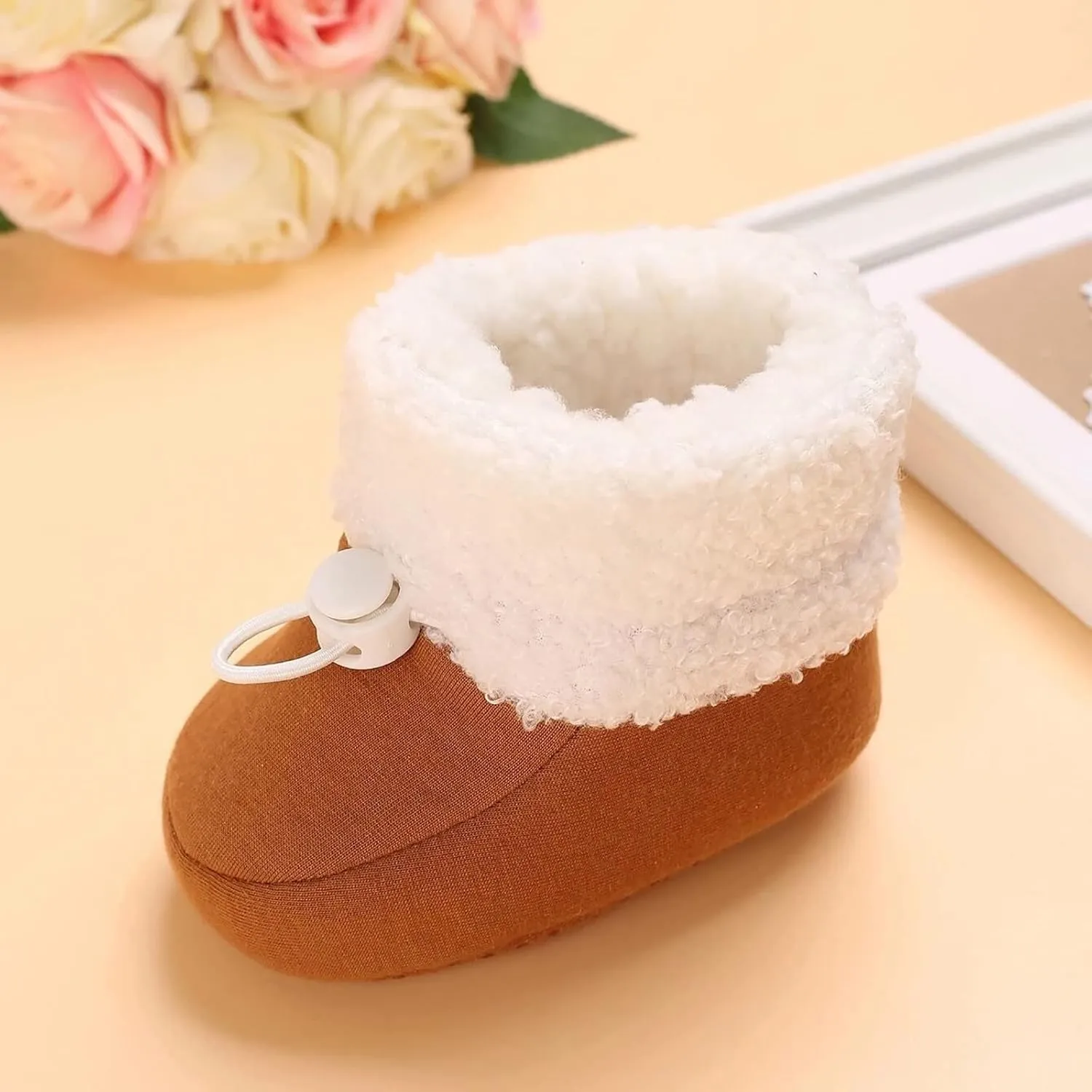 sfdgfhyf 0 to 18 Months Soft Sole Boots for Toddler Fashion Colorful Little Girls Winter Warm Kids Baby Knitted Pre Boots
