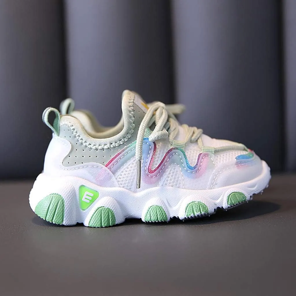 sfdgfhyf Girls Sneaker Baby Soft Up Shoes Toddler Breathable Shoes Infant Kids Girls Lace Mesh Baby Shoes for 1 to 6