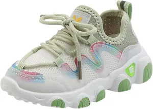 sfdgfhyf Girls Sneaker Baby Soft Up Shoes Toddler Breathable Shoes Infant Kids Girls Lace Mesh Baby Shoes for 1 to 6