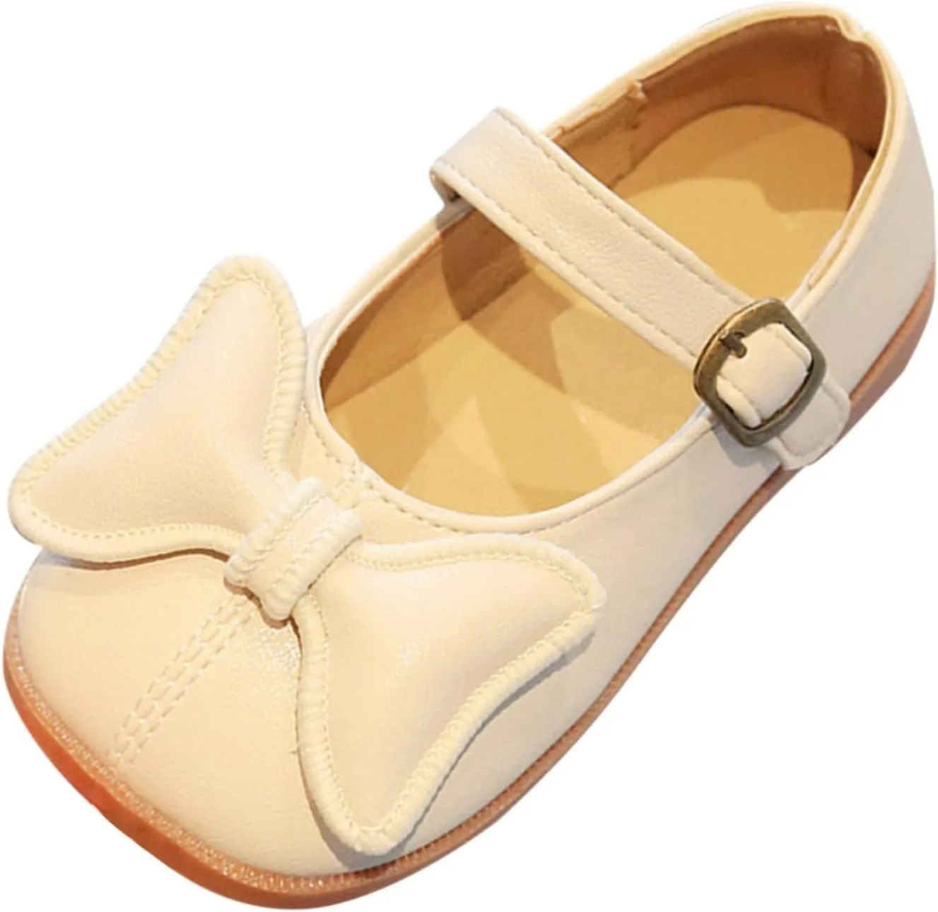 sfdgfhyf Kids House Shoes Kids Girls Dress Shoes Bow Tie Soft Bottom Shoes Summer Outdoor Soft Rubber Sole Flat Shoes