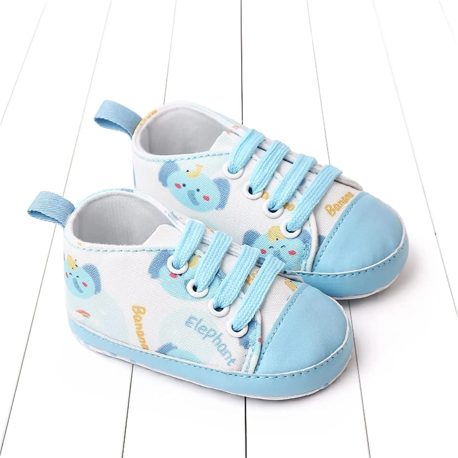 sfdgfhyf Summer Children Round Toe Shoes Infant Toddler Shoes Boys And Girls Sports Canvas Cute Cartoon Pattern Lace Up