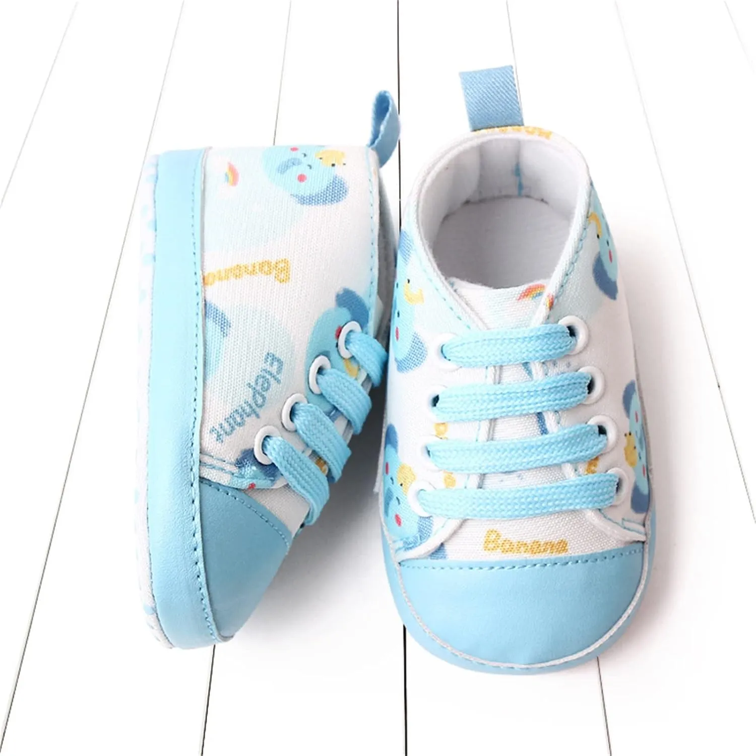 sfdgfhyf Summer Children Round Toe Shoes Infant Toddler Shoes Boys And Girls Sports Canvas Cute Cartoon Pattern Lace Up