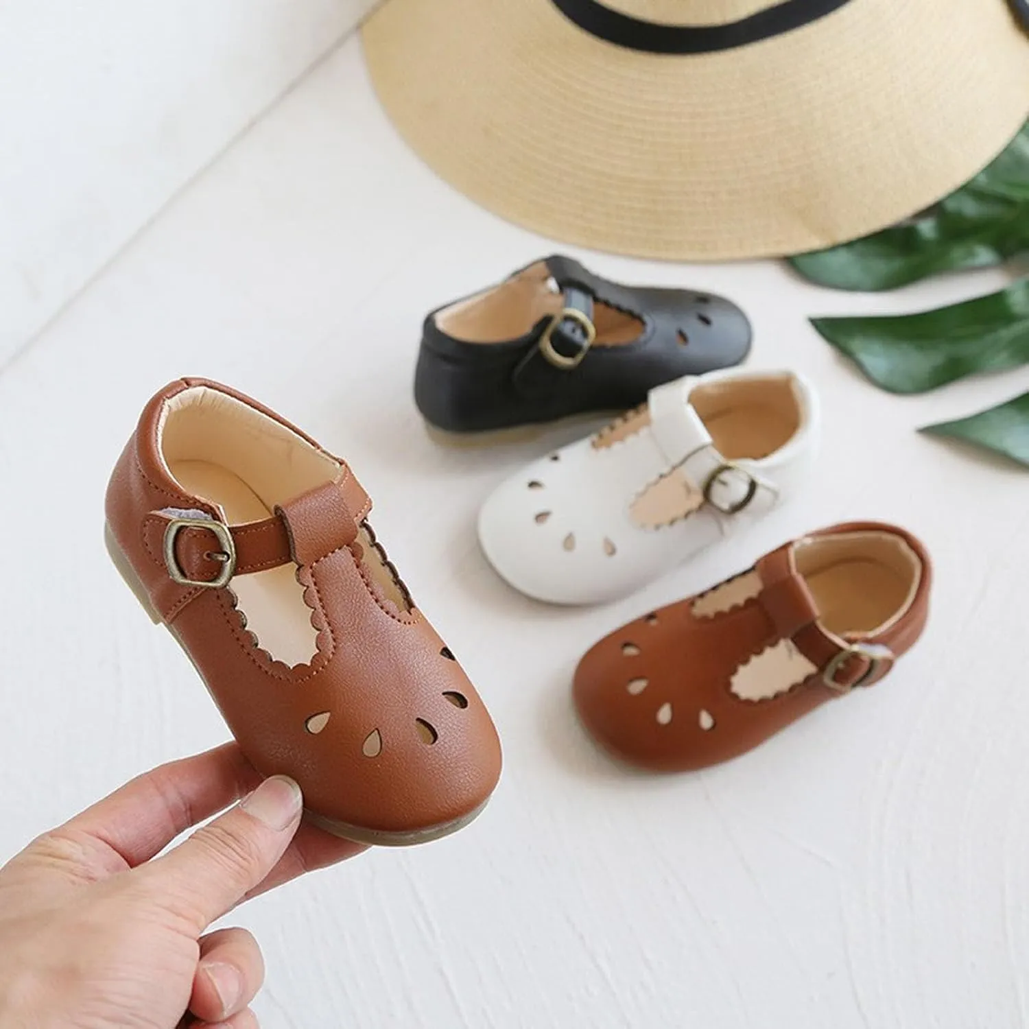 Shower Shoes Toddler Children's Sandals Spring/Casual Soft Sole Hollow Metal Buckle Toddler Girls Beach Sandals