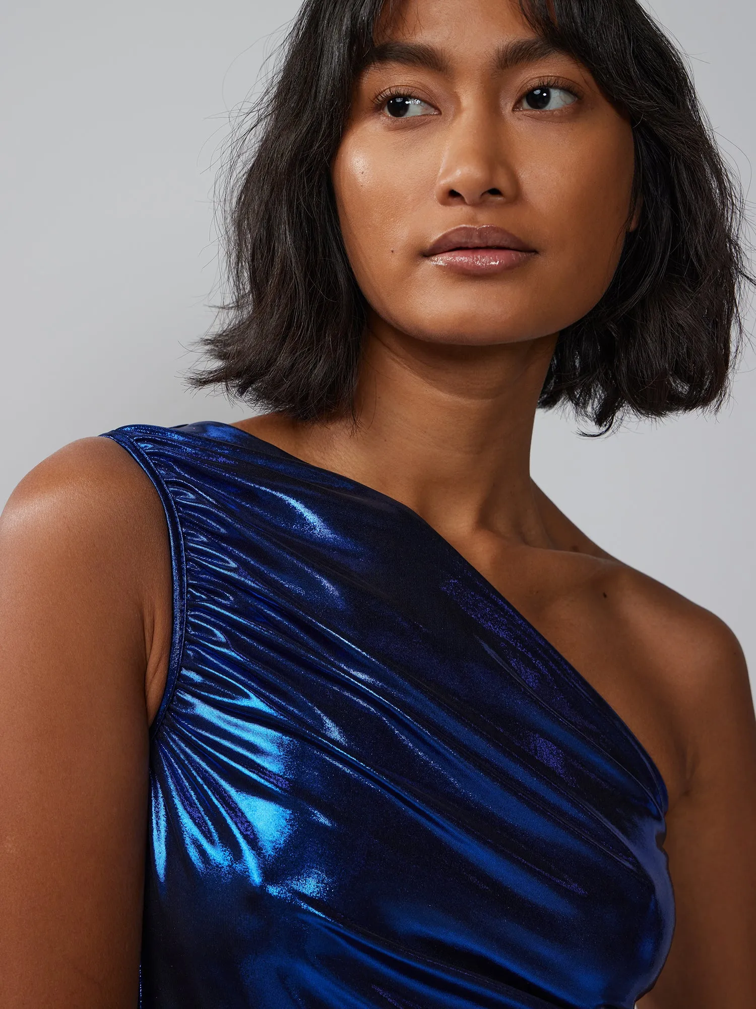 Sleeveless One-Shoulder Top