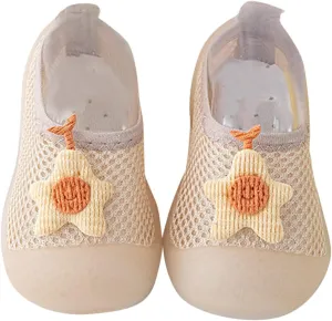 Sock Shoes Toddler Infant Boys Girls Animal Prints Cartoon Socks Shoes Toddler Breathable Mesh The Floor Black Shoes