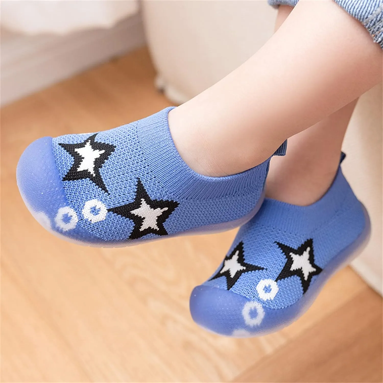 Sock Shoes Toddler Infant Boys Girls Animal Prints Cartoon Socks Shoes Toddler Breathable Mesh The Floor Black Shoes