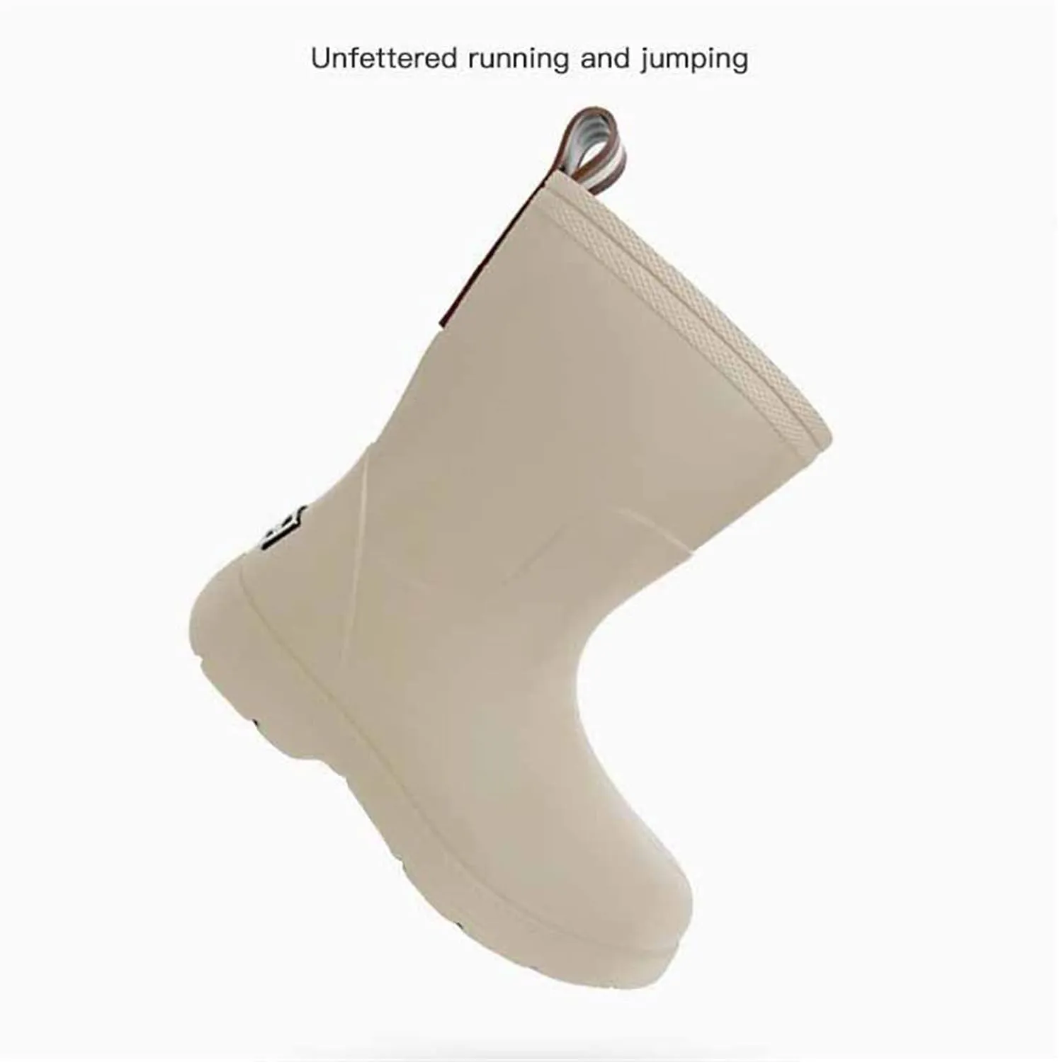 Solid Rain Boots Toddler Children Soft Pull On Rainboots Boys Girls Classic Water Shoes Baby Anti Slip Children Boots
