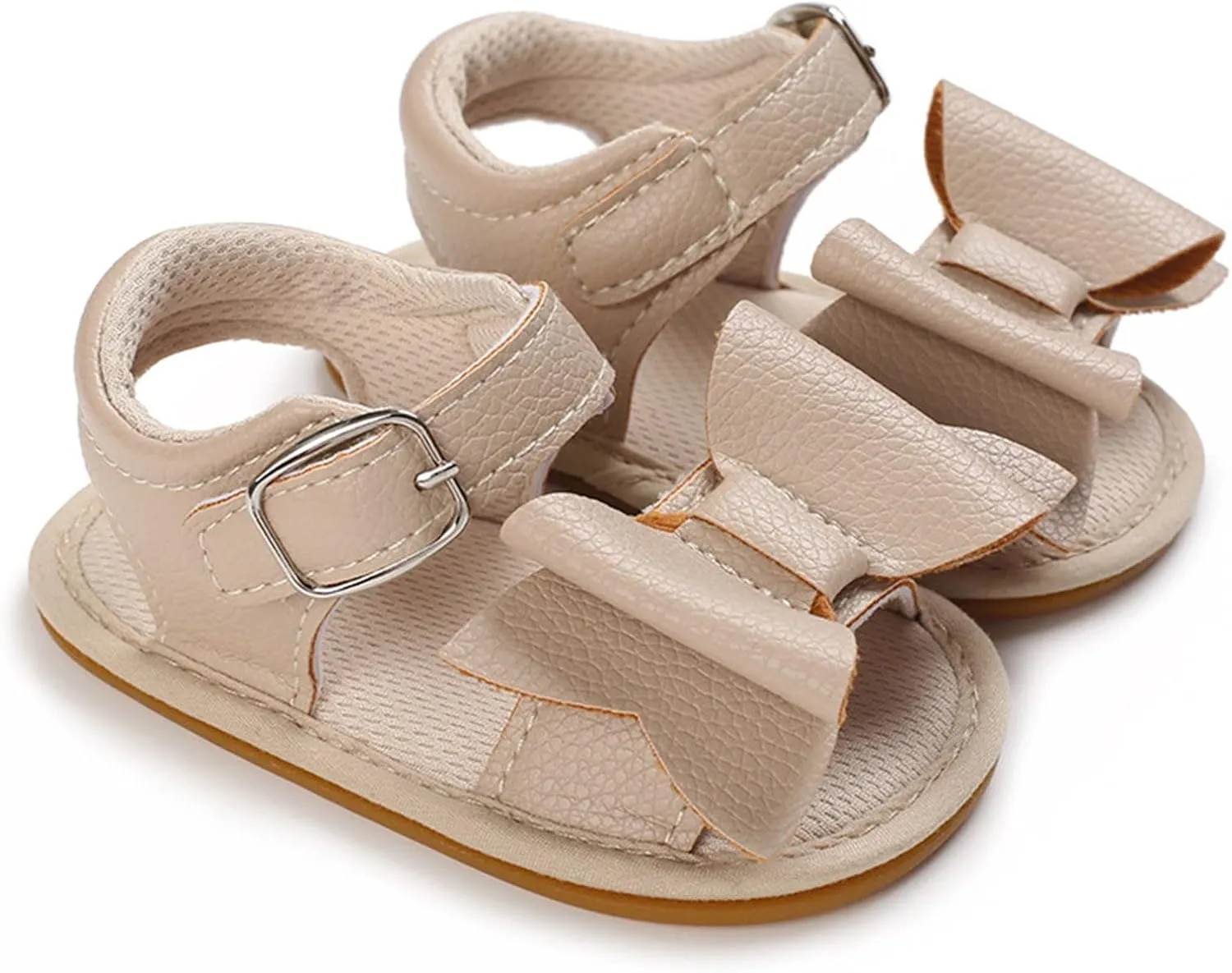 Spring and Summer Children Baby Toddler Shoes Boys and Girls Sandals Solid Color Bow Buckle Toddler Girl Sandals
