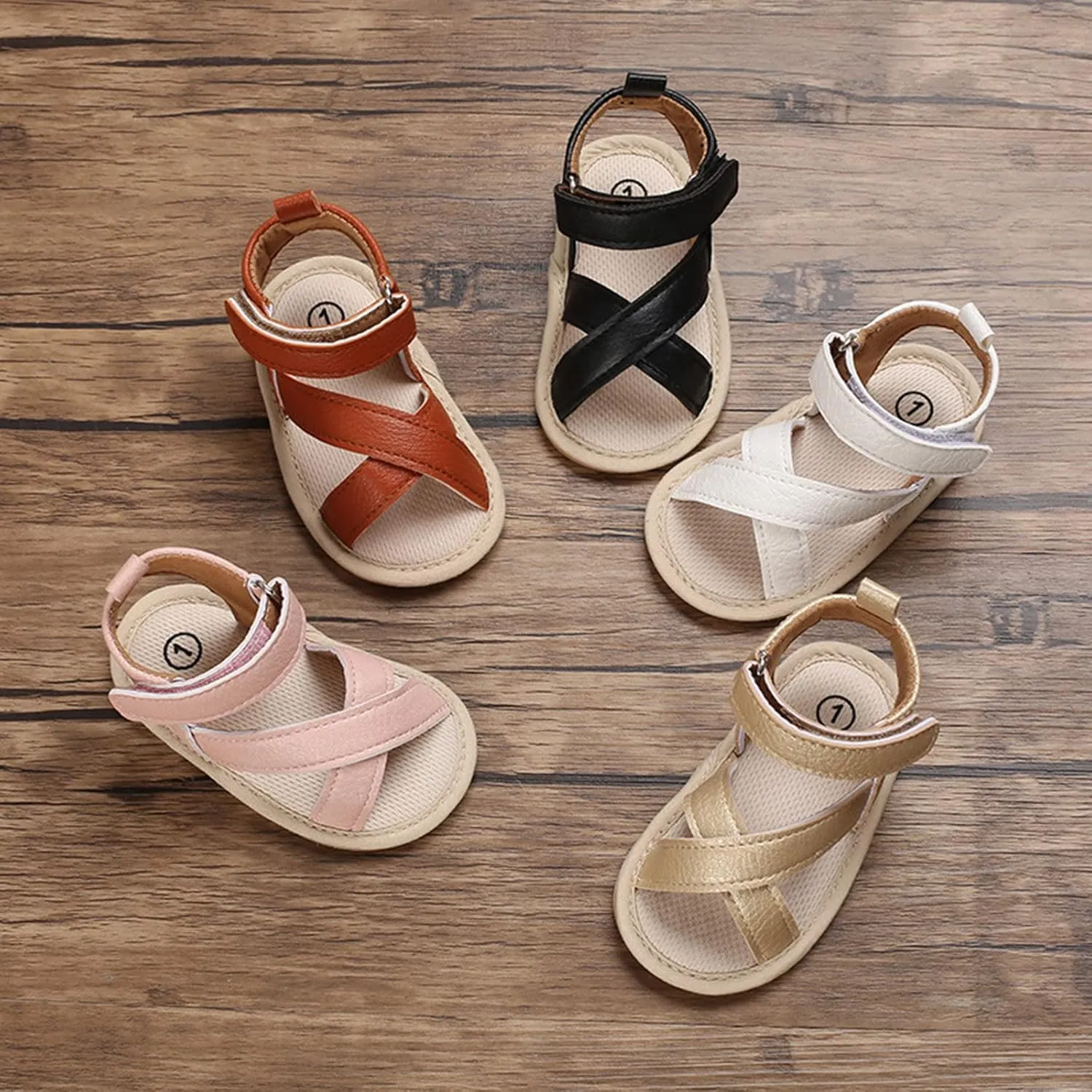 Spring And Summer Children Baby Toddler Shoes Boys And Girls Sandals Solid Color Open Toe Breathable Sheep Baby Slippers