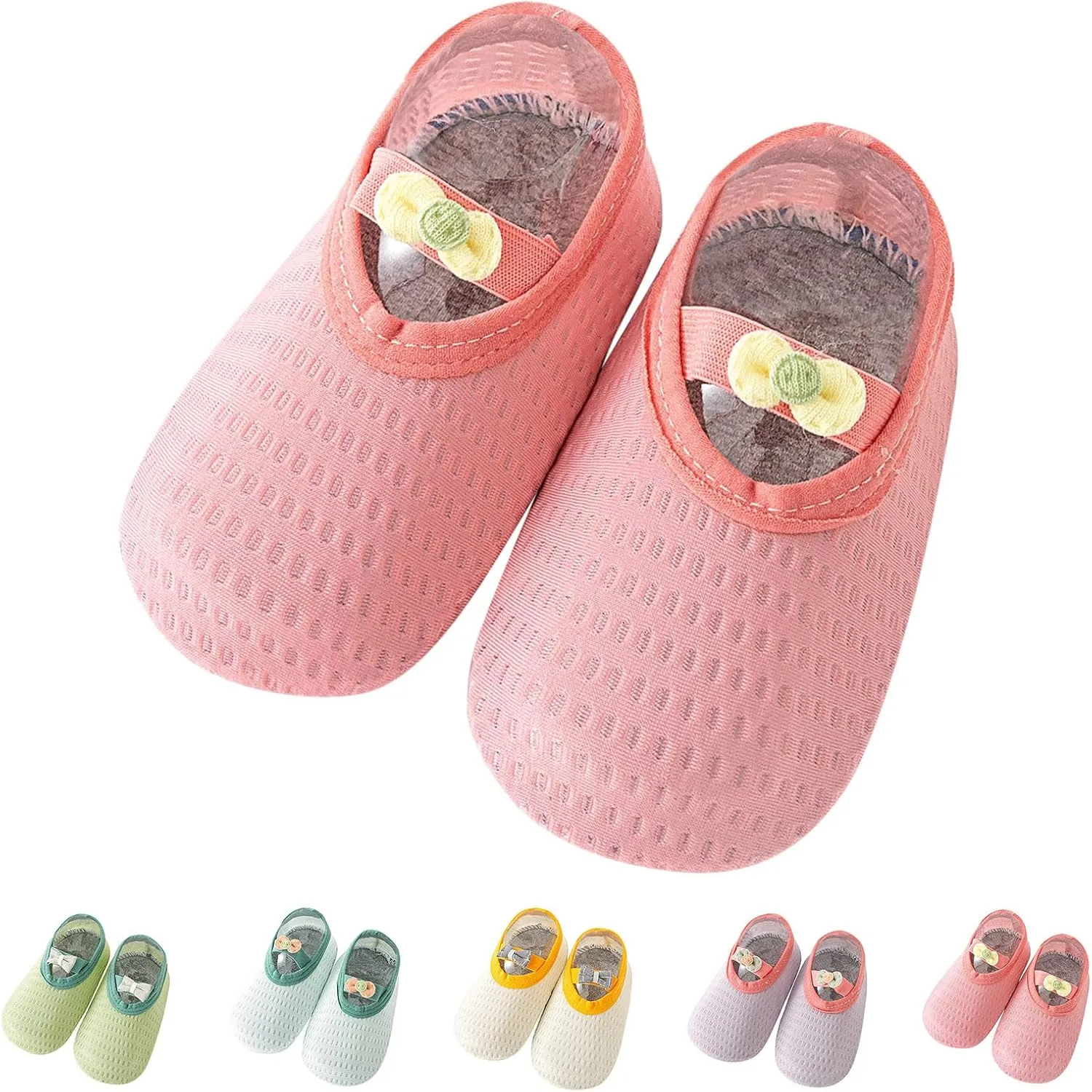 Spring and Summer Children Infant Toddler Shoes Boys and Girls Lightweight Mesh Breathable Comfortable Cute Bow Solid Color Infant Shoes Size 4