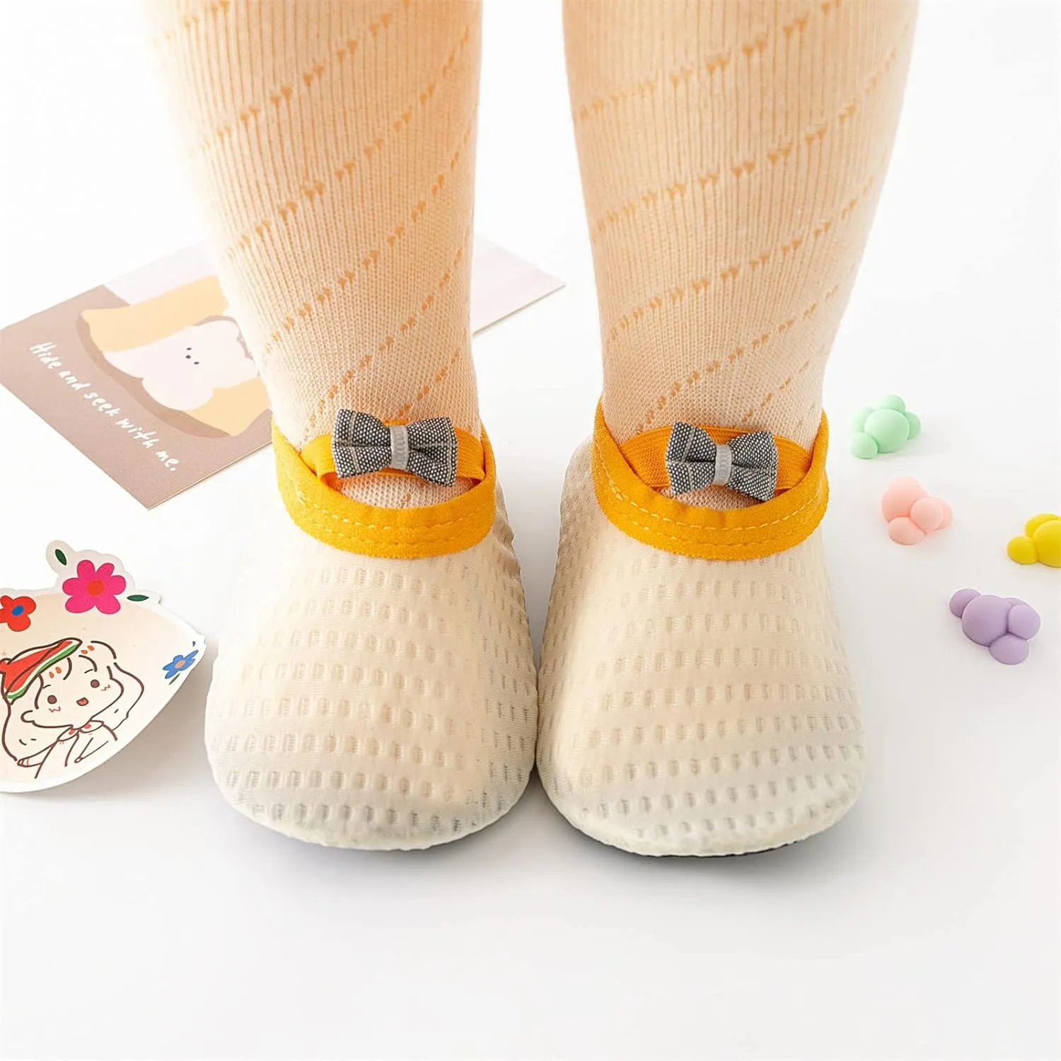 Spring and Summer Children Infant Toddler Shoes Boys and Girls Lightweight Mesh Breathable Comfortable Cute Bow Solid Color Infant Shoes Size 4