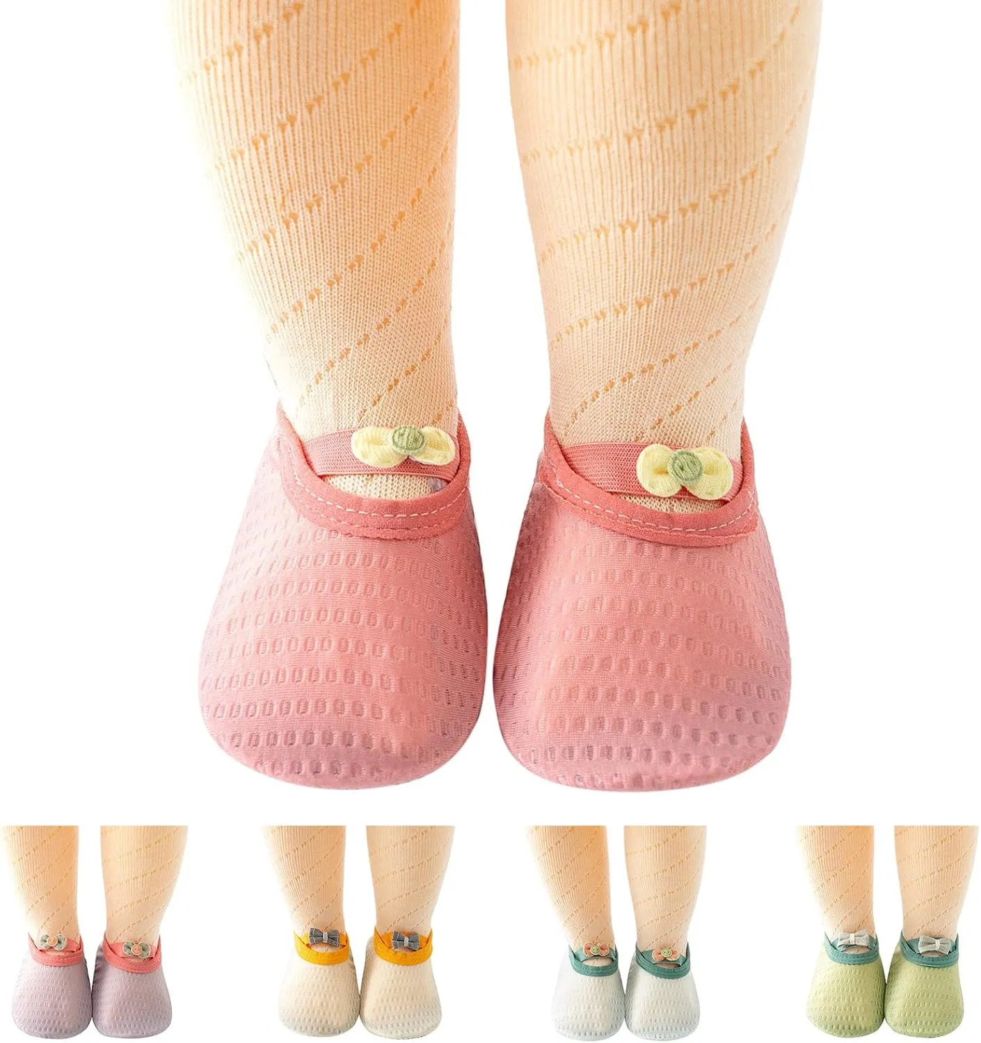 Spring and Summer Children Infant Toddler Shoes Boys and Girls Lightweight Mesh Breathable Comfortable Cute Bow Solid Color Infant Shoes Size 4