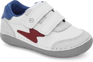 Stride Rite Boy's SM Kennedy Athletic Sneaker, White Multi, 4 Wide Toddler