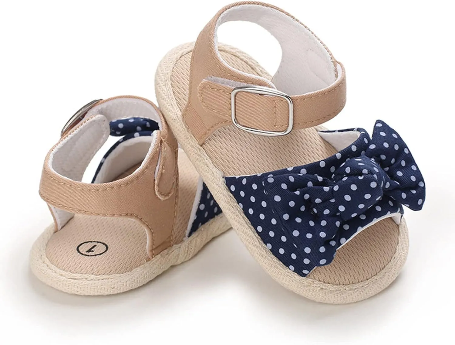 Summer Children Infant Toddler Shoes Girls Sandals Flat Bottom Lightweight Open Toe Breathable Polka Dot Bow 1 Year Old Girl Sandals