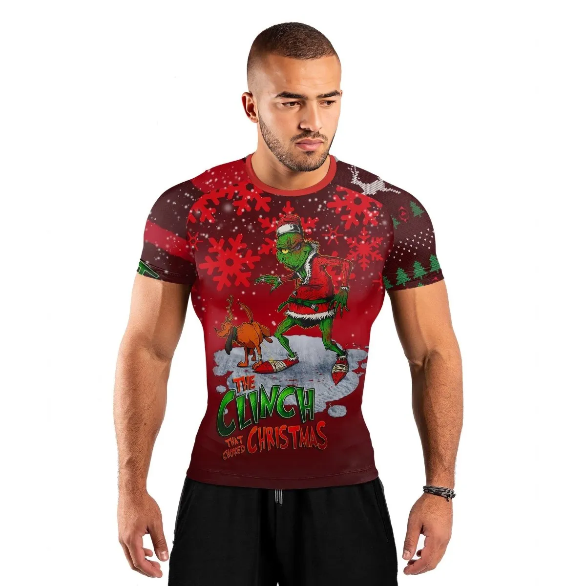 The Clinch Christmas Short Sleeve Rash Guard